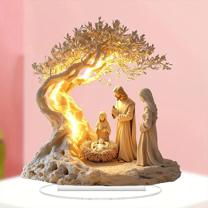 Figura de pesebre de Pascua, decoración de mesa, figura de pesebre, adorno de escritorio de madera, artesanía, decoración, iglesia, fiesta, regalo de Navidad